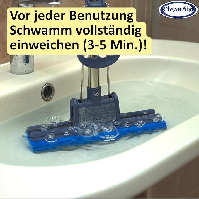 OneTouch GO! Floor Cleaner, Floor Mops, Sponge Mops, Mop with Wringing Function (4 x Refill Sponge) - NeatNest
