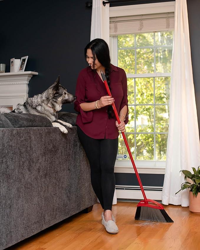 O-Cedar Pet Pro Broom with Step-On Dustpan | Remove 99% with One Sweep | DustPan Removes 3 Times More Pet Hair | Quiet Cleaning Tool for Cat and Dog Owners - NeatNest