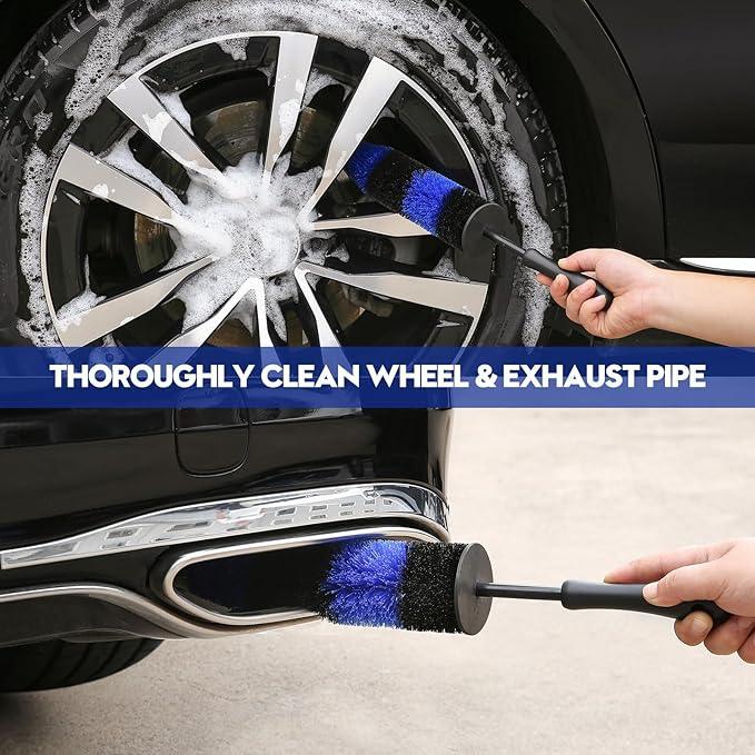 Qydipclin 39Pcs Car Detailing Kit, Car Detailing Brush Set, Car Wash Cleaning Kit, Car Detailing Brushes, Professional Car Care Kit for Interior Exterior Wheels, Blue - NeatNest
