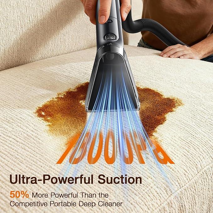 LABIGO Portable Carpet & Upholstery Cleaner, 18Kpa Carpet Cleaner Machine for Deep Stain Removal, Spot Cleaner for Pet Accidents, Area Rugs, Stairs, Car Seats & Couches, Includes Tools & Self-Cleaning - NeatNest