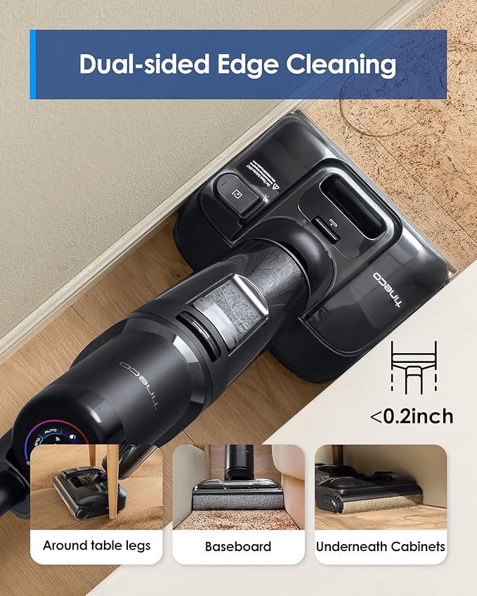 Tineco Floor ONE S7 Stretch Ultra Cordless Wet Dry Vacuum Cleaner, 180°Lay-Flat Anti-Tangle Design, 50 Minutes Runtime, 185℉ Flashdry Self-Cleaning, Dual-Sided Edge Cleaning Floor Cleaner - NeatNest