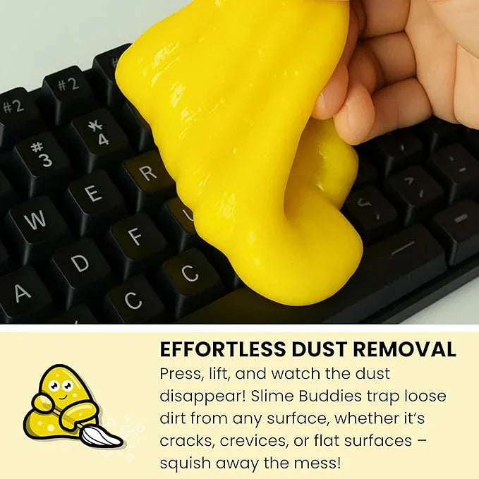 Slime Buddies Car Cleaning Gel Putty - 12 Pack Lemon Scented Interior Detailing Tool for Cup Holder, Air Vent & Keyboard - Reusable Auto Detailing Accessories - Dust Remover Goop - Gifts for Men Women - NeatNest