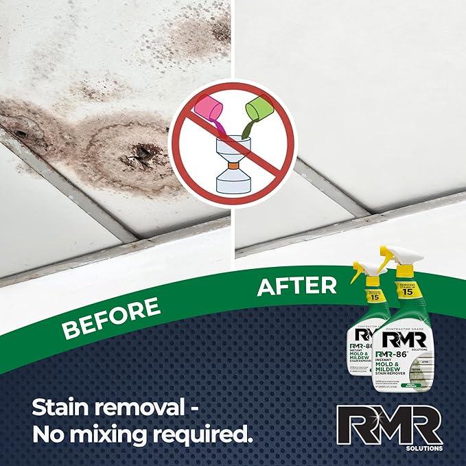 RMR-86 Instant Mold and Mildew Stain Remover Spray - Scrub Free Formula, 2 Pack - 32 oz - NeatNest