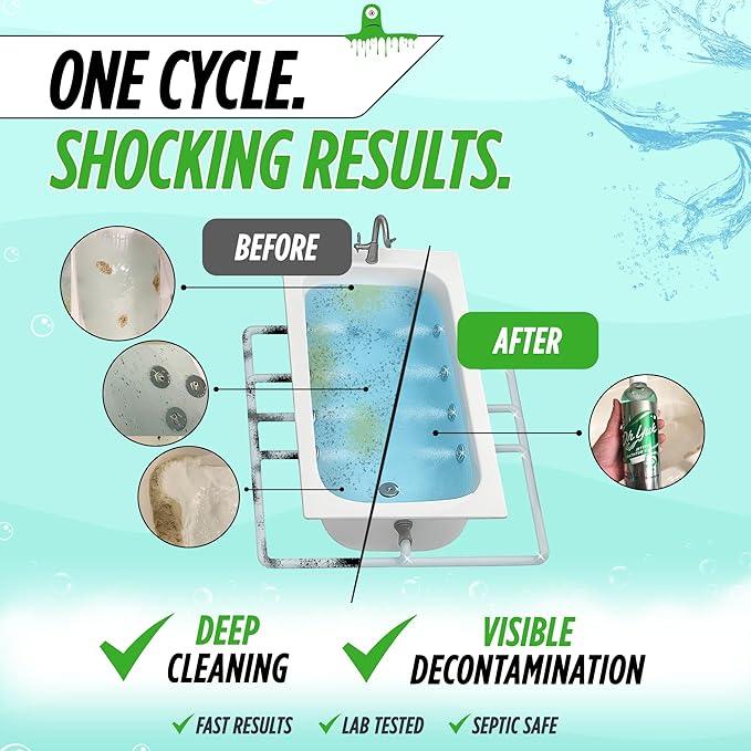 Oh Yuk Jetted Tub Cleaner for Jet Tubs, Bathtubs, Whirlpools, The Most Effective Jetted Tub Cleaner, Septic Safe, 32 Cleanings per Bottle - 1 Gallon - NeatNest