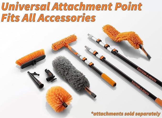 5-24ft Window Washing Kit with Extension Pole (30+ Foot Reach) // Window Cleaning Tool & Window Washer Squeegee with Telescopic Extension Pole // Best Indoor Outdoor Window Washing Equipment - NeatNest