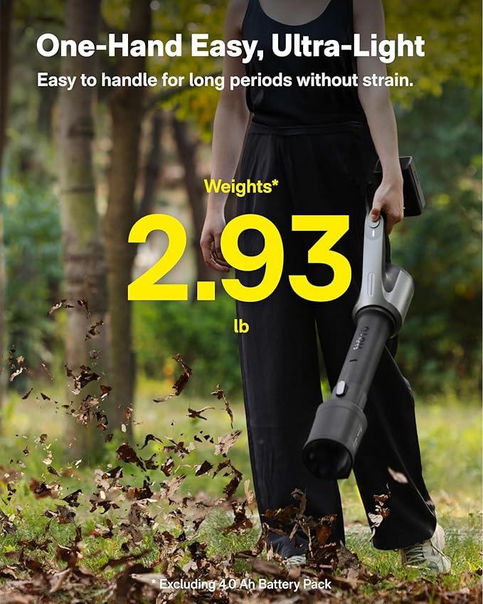 HOTO Cordless Leaf Blower, MAX 720CFM 120MPH, Electric Lightweight Leaf Blower with Battery, USB-C Fast Charging, Handheld Mini Blower for Lawn Care, Snow, Yard, Leaves, Dust - NeatNest