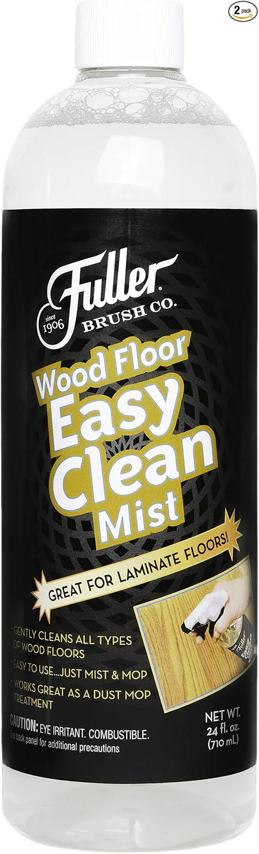 Fuller Brush Wood Floor Easy Clean Mist – 24 oz Gentle Cleaner with Vinegar for Hardwood & Laminate Floors – Removes Dirt, Dust & Stains – Safe for All Wood Finishes (Pack of 2) - NeatNest