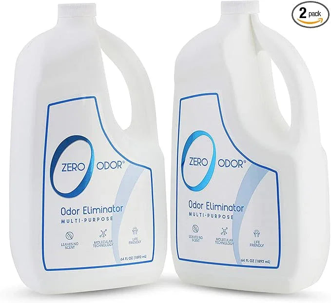 Zero Odor - Multi-Purpose Strong Odor Eliminator for Home, Office, Car, Bathroom, Hotel, Room Deodorizer, and Odor Neutralizer 64oz Refill, 2-Pack - NeatNest