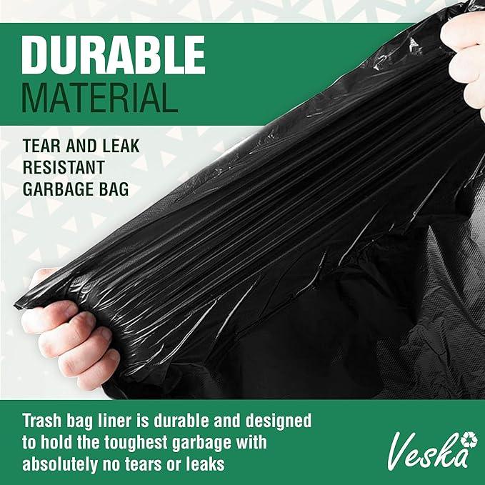 Veska 30-33 Gallon Trash Bags Heavy Duty | 250 Bags Mega-ValuePack | Black Large Trash Bags 30 Gallon - 32 Gallon - 33 Gallon. - NeatNest