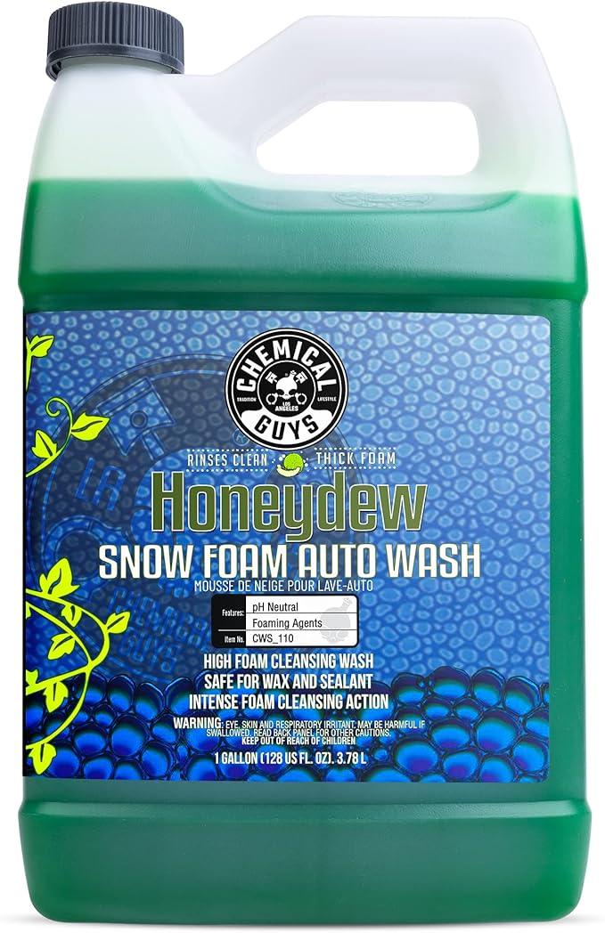 Chemical Guys Car Wash Soap for Foam Cannon or Bucket, Honeydew Snow Foam Car Wash Soap for Trucks, Motorcycles, RVs & More, Super Suds, Honeydew Scent - 128 oz (1 Gallon) - NeatNest