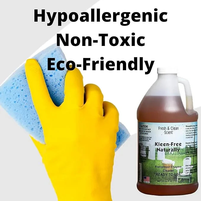 Naturally Preformed Enzyme Cleaner, Enzyme Solution, Multi-Purpose Cleaner, Laundry Additive and More - Ready-To-Use - Fresh and Clean Scent - 64oz - NeatNest