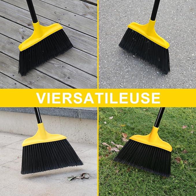 Kefanta 3 Pack Outdoor Broom Heavy-Duty Indoor Commercial Brooms 54 Inches for Courtyard Garage Restaurant Lobby Patio Mall Market Office Shop Home Kitchen Office Floor - NeatNest