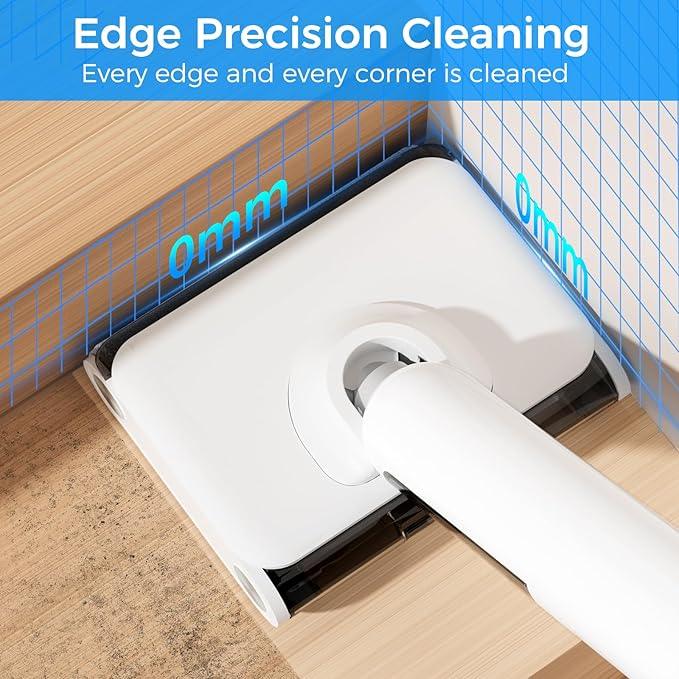 Wet Dry Vacuum Cleaner, 180° Lay-Flat Cordless Vacuum Mop Combo with Edge Cleaning, All-in-One Floor Cleaner for Hard Floors, 45mins Runtime, Full-Path Self-Cleaning&185℉ Flashdry - NeatNest