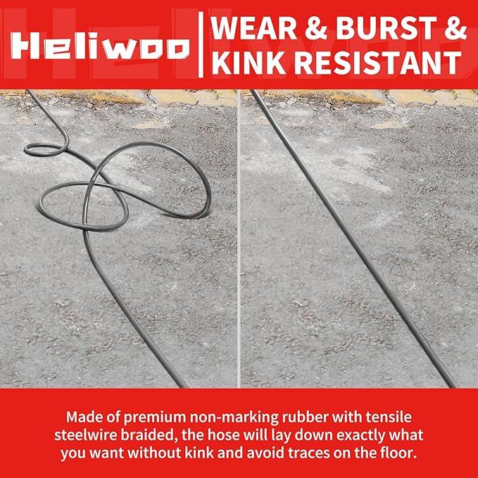 Pressure Washer Hose 25FT, 4200PSI High Tensile Wire Braid Kink Resistant Power Washer Extension Hose, 1/4'' Flexible Replacement Hose with M22-14mm Brass Swivel Thread and 3/8 Quick Connect - NeatNest