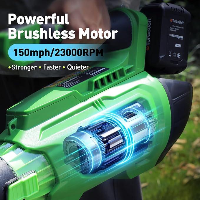 40V Leaf Blower Cordless, 620CFM Brushless Electric Leaf Blower Cordless with 2×5.0Ah Batteries and Charger, Battery Powered Leaf Blowers 4-Variable Speed & Turbo Mode Blowers for Lawn Care, Yard - NeatNest