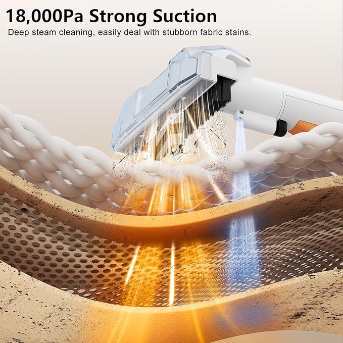 Carpet & Upholstery Spot Cleaner, High-Power 18KPa Suction Shampooer for Pet Stains, Furniture, Couch, Stairs & Auto Interiors, Portable Design with Dual Brush Tools and Large Water Tanks - NeatNest