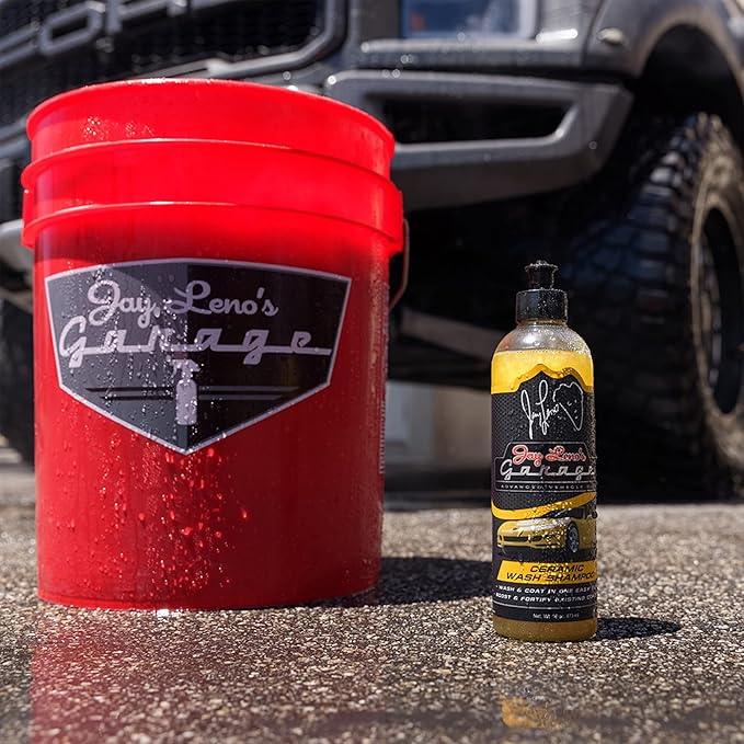 Jay Leno's Garage Ceramic Car Coating Kit – Car Wash Bundle with Ceramic Coating Spray, Car Ceramic Coating Products, Wheel and Tire Cleaner, Microfiber Towels, Applicators & Wash Mitt Detailing Kit - NeatNest