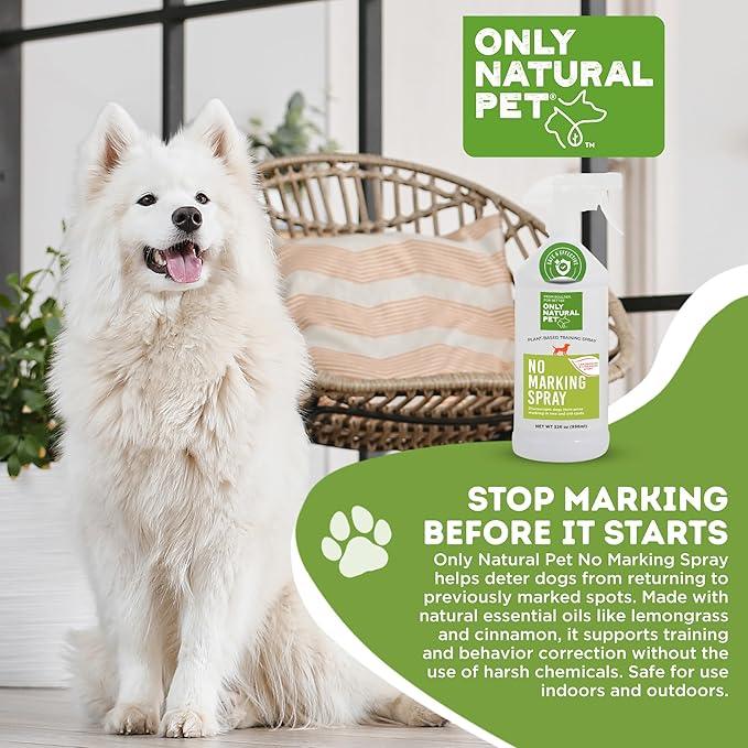 ONLY NATURAL PET No Marking Deterrent Spray for Dogs – Indoor Outdoor Urine Prevention - Stain & Odor Eliminator - Potty Pet Training Aid to Deter Peeing or Marking Carpet or Furniture – 32 Fl Oz - NeatNest