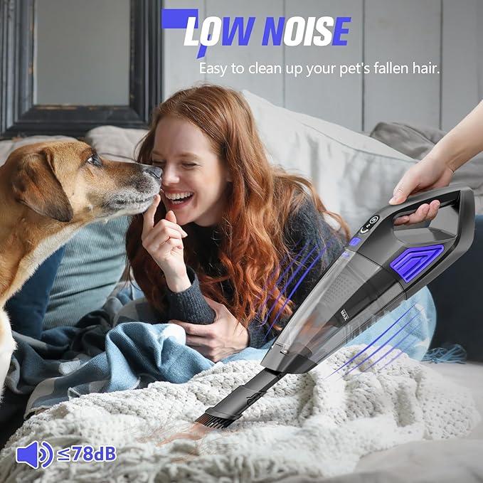 Handheld Vacuum Cordless Cleaner,Powerful Portable and Dust Buster Hand Vcauum Rechargeable with Large-Capacity Battery for CarPetOfficeHome(Dark Blue) - NeatNest