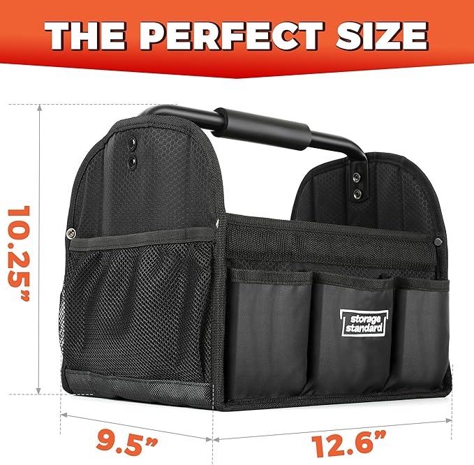 Detailing Caddy Organizer with Handle - Storage, Cars, & Cleaning Caddy for Supplies, Tools, & Home Improvement - Heavy Duty Car Detailing Supplies With Multi-Pockets & Collapsible Tote Design - NeatNest