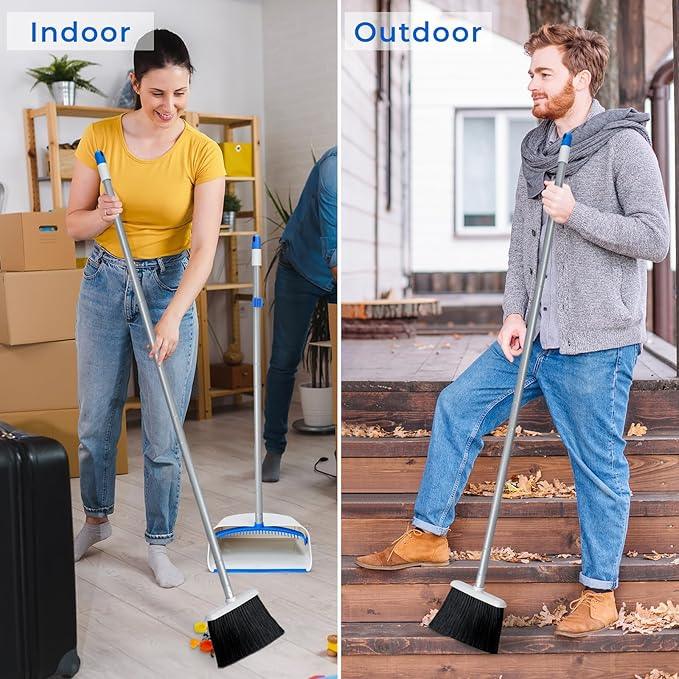 Broom with Dustpan Combo Set, Dustpans Stand Up - NeatNest