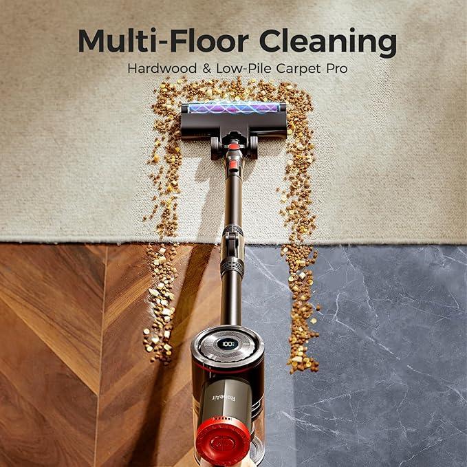 Cordless Vacuum Cleaner with Back-Saving&Self-Standing,450W/40Kpa Powerful Suction Stick Vacuum Cleaners for Home,45Min Stick Vacuum Cordless for Hard Floors,Carpets,Pet Hair,Car - NeatNest