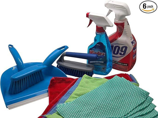 Dorm Room Multipurpose Cleaning Kit Value Pack with Formula 409 Multi-Surface Cleaner - Lemon Fresh, WINDEX Original Glass Cleaner & More - NeatNest