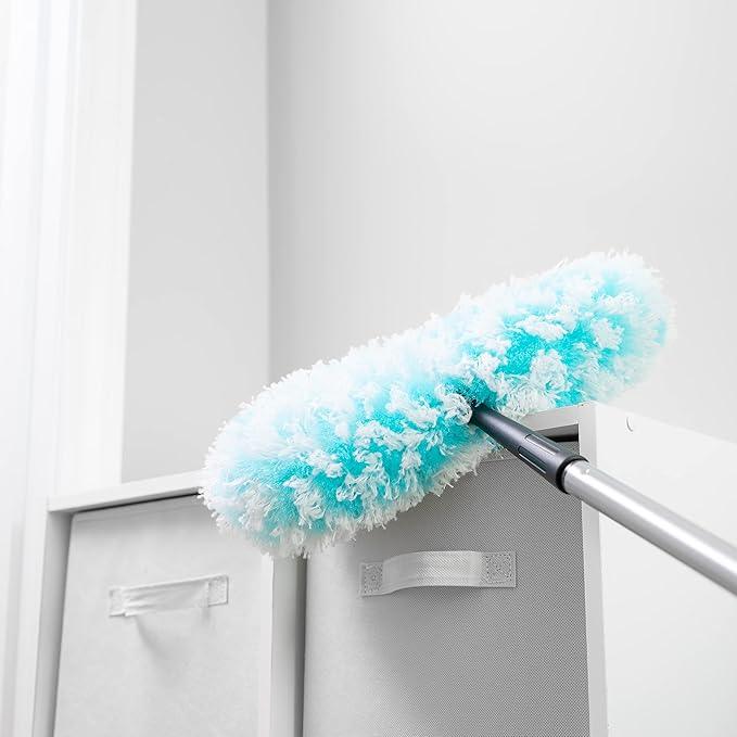 Fuller Brush Fuzzy Fan Duster – Dust & Clean Ceiling Fans, Walls, Woodwork – Polystatic & Microfiber Grabs & Holds Dust, Lint, Cobwebs & Dirt - Fan Duster with Handle (Teal) - NeatNest