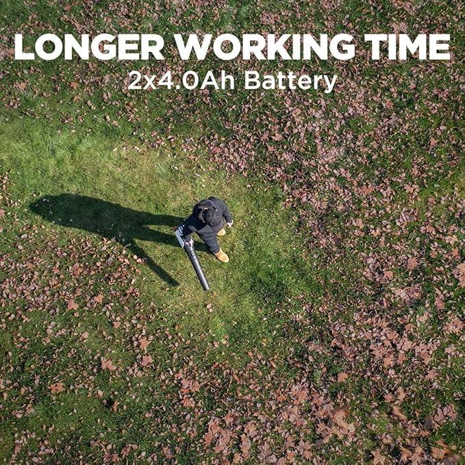 Litheli 2x20V 560CFM Brushless Cordless Leaf Blower Battery Powered for Yard Work Leaves Dust Snow Debris Cleanup with 4.0Ah Battery Charger Included - NeatNest