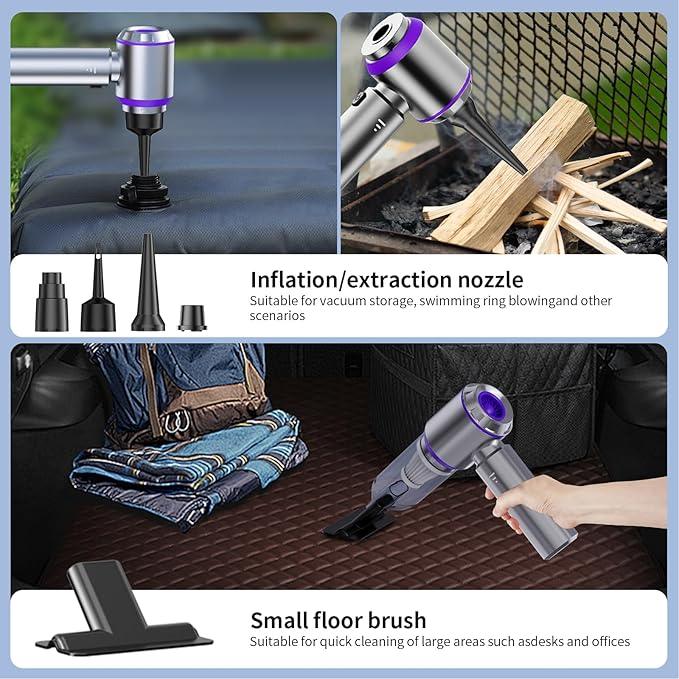 Car Vacuum Cleaner High Power 20000Pa – Cordless Handheld Mini Vacuum & Air Duster for Car Detailing, 3-Speed Brushless Motor, 6000mAh Battery, Aspiradora para Carro, Home Office Camping - NeatNest
