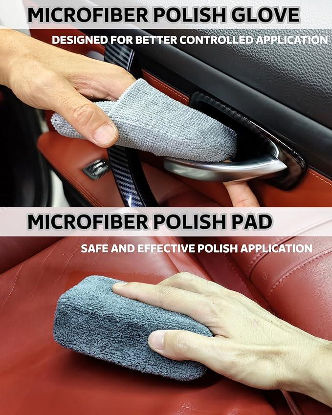 PRO Car Interior Cleaning Kit (9-Piece) - Deep Clean Tools for Leather, Dashboard & Upholstery | Boar Bristle Brush, Dual-Sided Scrub Sponge, Microfiber Towels, Polish Scrub Mitt, Detailing Brushes - NeatNest