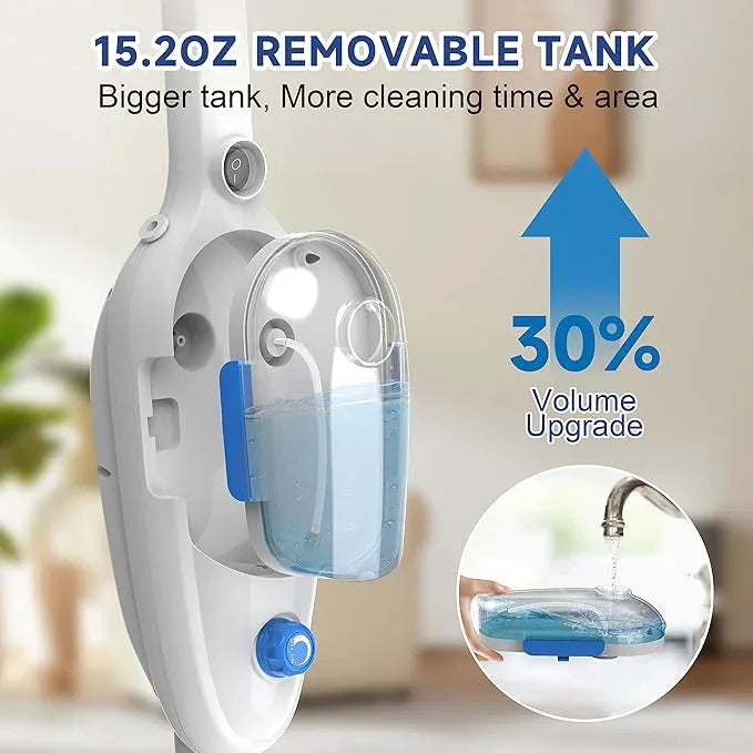 Steam Mop for Hardwood Floor Cleaning, Floor Steamer Cleaner Lightweight for Vinyl, Laminate, Carpet, Tile Hard Floors w/Adjustable Steam Modes & Height, 23ft Cord, 2 Washable Pad - NeatNest