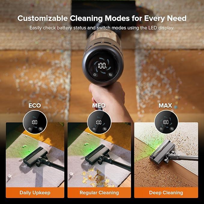 roborock H60 Hub Ultra Cordless Vacuum Cleaner with Auto-Empty Dock, Upgraded 210AW Suction Stick Vacuum Cleaners for Home and Pet Hair, 90-Min Runtime, Anti-Tangle Brush, 140° LED Dust Detection - NeatNest