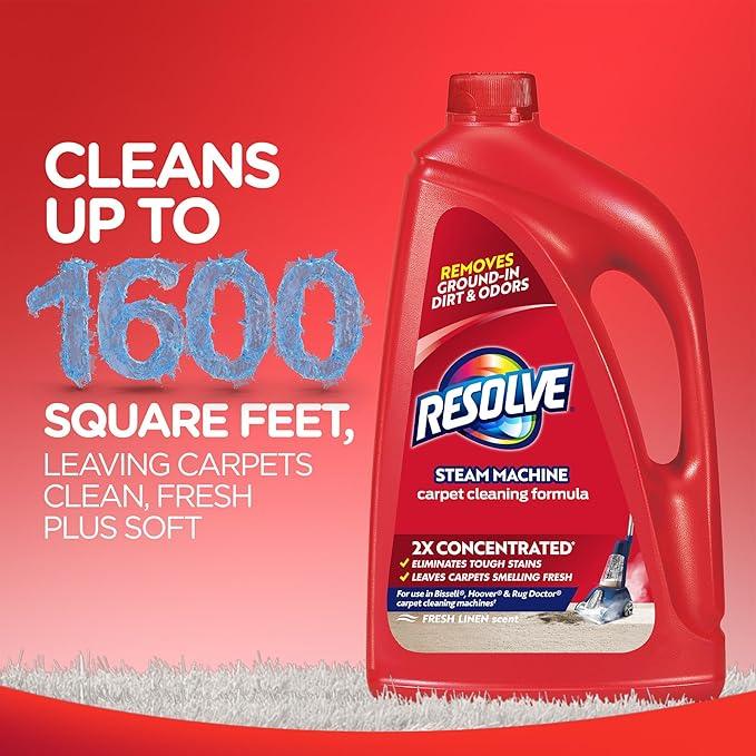 Resolve Steam Carpet Cleaner Solution Shampoo, 3.75 Lb Bottle, 2X Concentrate, Safe for Bissell, Hoover & Rug Doctor, Carpet Cleaner, Carpet Cleaner Solution - NeatNest