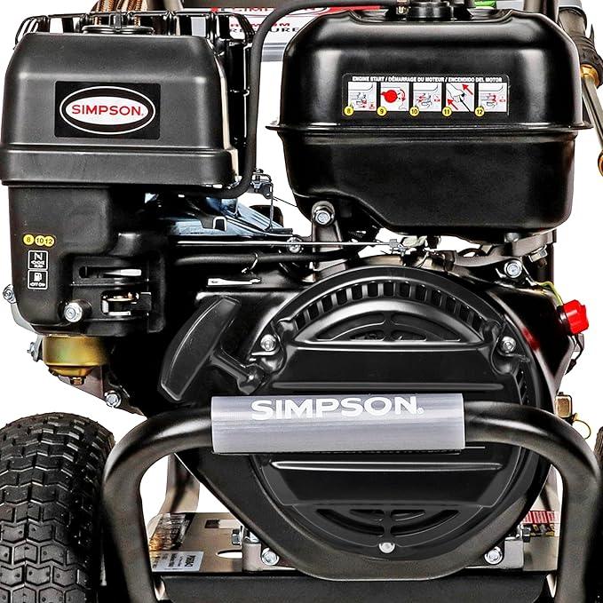 Simpson 4400 PSI Gas Pressure Washer, 4.0 GPM Commercial Power Washer, Cold Water, 50' Hose, PowerShot, 49-State Compliant (PS60843) - NeatNest