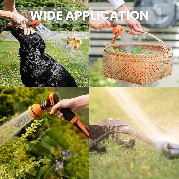 Giraffe Tools Garden Hose 75ft x 5/8", Water Hose Heavy Duty, Flexible, Lightweight Hybrid Hose with Swivel Handle, Male to Female Fittings, Burst 600 PSI - NeatNest