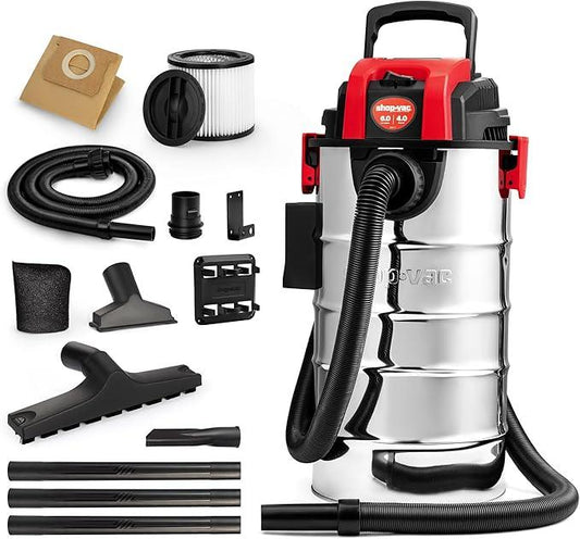 Shop-Vac 6 Gallon 4.0 Peak HP Wet/Dry Vacuum, Wall Mountable Compact Shop Vacuum with 20 ft Extra Long Hose & Accessories - Ideal for Jobsite, Garages, Car & Workshops - NeatNest