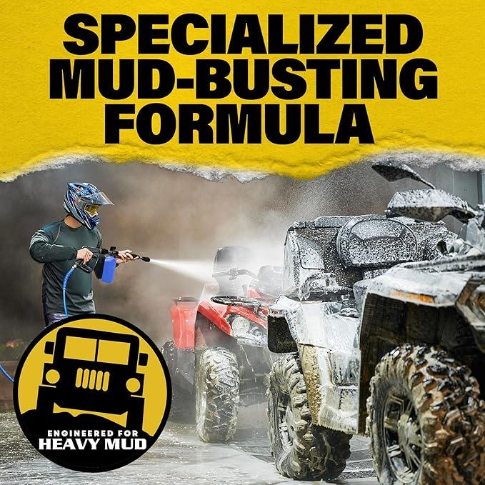 Durabasics Heavy Mud Wash – Highly Concentrated 1:32 Ratio, Thick Foam Car Wash Soap & ATV Cleaner for Trucks, UTV Cleaner, Dirt Bikes & RVs – Works with Foam Cannons & Bucket Washes – 64 fl oz - NeatNest