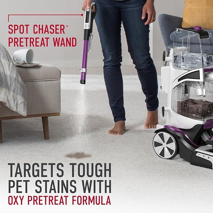 Hoover SmartWash Pet Automatic Carpet Cleaner Machine with Spot Chaser Wand, Deep Cleaning Carpet Shampooer Machine, Pair with a Hoover Carpet Cleaner Solution for a Bright, Refreshed Home - NeatNest