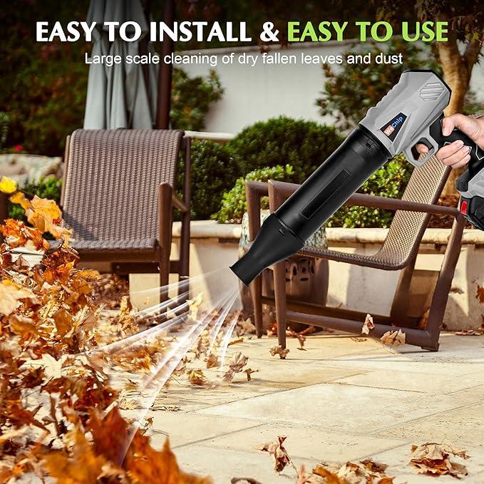 3 in 1 Cordless Leaf Blower Lightweight with Storage Box， 800,000 RPM Leaf Blower Cordless with 2 Battery and Charger,Easy Use Hand Held Blowers for Lawn Care, Dust,Gifts for Men - NeatNest