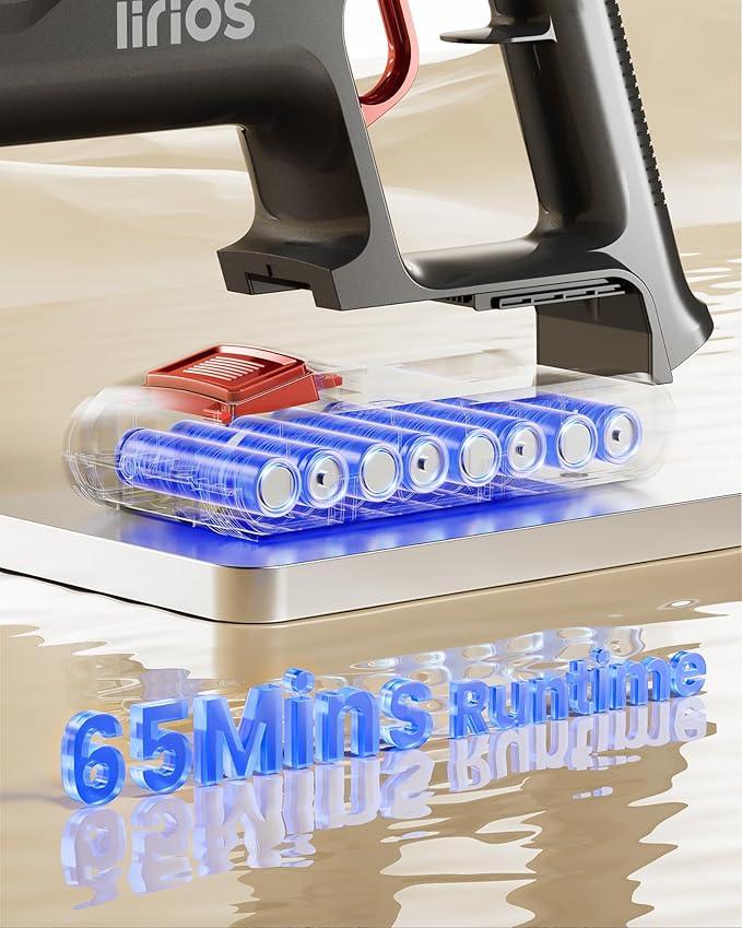 Cordless Vacuum Cleaner,600W 50KPA 65Mins Self-Standing Vacuum Cleaners for Home, Stick Vacuum Cordless with Wall Mount Charging, LED Display, Upgraded Roller Brush for Carpet,Pet Hair,Hardwood Floor - NeatNest