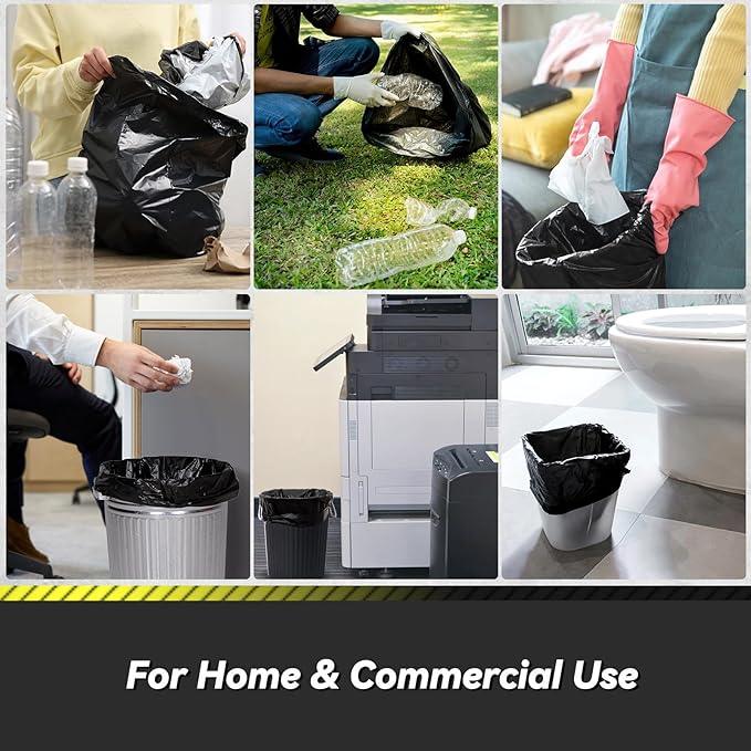 100 Count 17 Micron Extra Heavy Duty 4 Gallon Trash Bags, Sturdy & Tear-Resistant Small Trash Bags for Bathroom & Kitchen - NeatNest