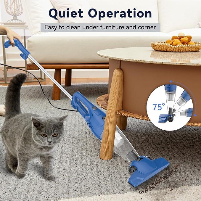 Corded Vacuum Cleaner, 12-in-1 Vacuum Cleaners for Home 15Kpa Power Suction Lightweight Stick Vacuum with Washable HEPA Filter Converts to a Handheld Vacuum for Home, Pet Hair, Carpet, Hard Floors - NeatNest