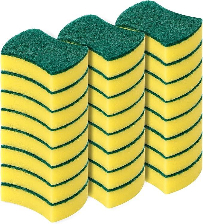 Kitchen Cleaning Sponges,24 Pack Eco Non-Scratch for Dish,Scrub Sponges - NeatNest
