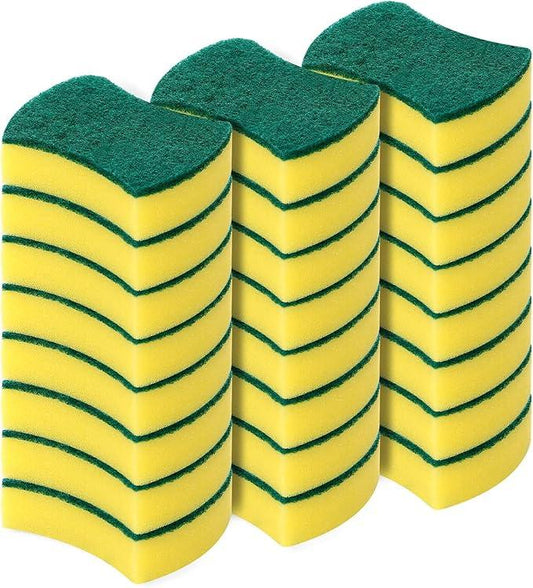 Kitchen Cleaning Sponges,24 Pack Eco Non-Scratch for Dish,Scrub Sponges - NeatNest