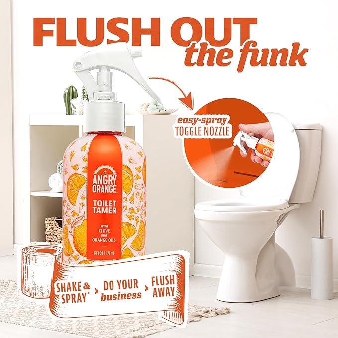 ANGRY ORANGE Air Freshener & Pet Odor Eliminator – 8 oz Concentrate (Makes 128 oz) + 6 oz Air Freshener - NeatNest