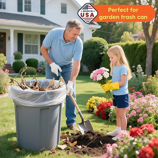 DELXO 30-33 Gallon Trash Bags, 250 Count Heavy Duty Large Clear Garbage Bags, Thick Durable and Puncture-Resistant Plastic Bags for Kitchens, Yards & Offices, Made in USA - NeatNest