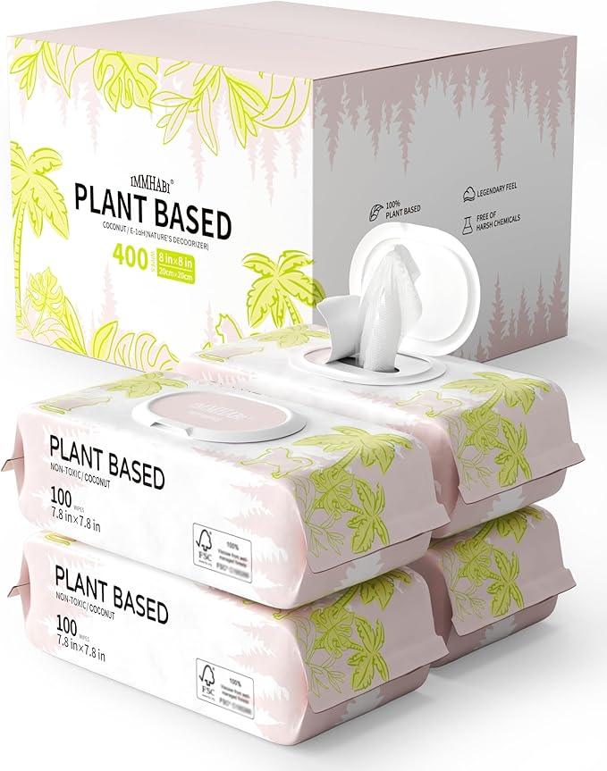 400 PCS Dog Wipes for Paws and Butt Hypoallergenic Pets Cleansing & Deodorizing Anal Gland Hygienic Puppy Wipes for Dogs Face and Body Wipes Cleaning Fur Doggie Wipes Doggy Wipes (Coconut Oil) - NeatNest