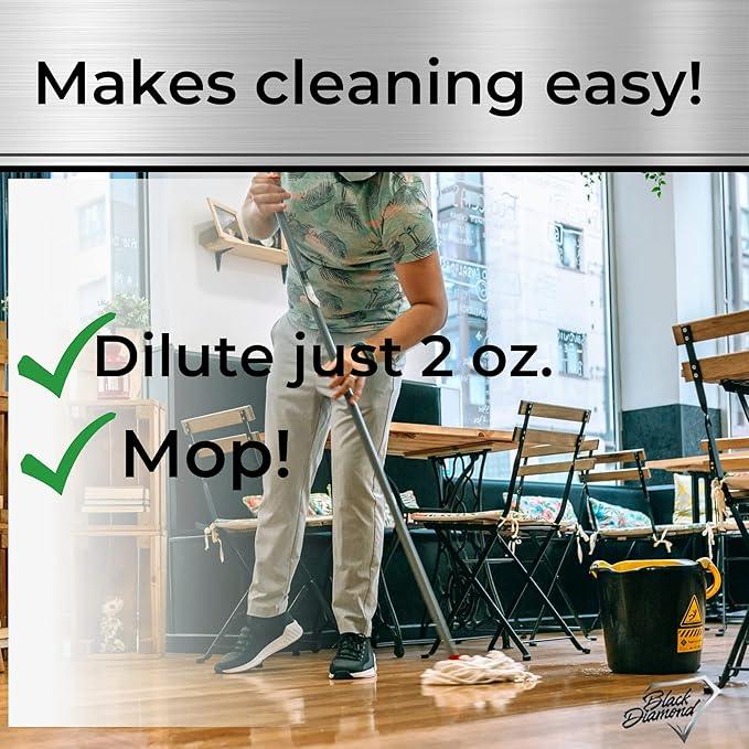 Restaurant Bio-Deodorizing Floor Cleaner Heavy Duty Concentrated Enzyme Degreaser & Odor Eliminator for Use in Mopping Bathroom, Kitchen, and Dining Room. Removes Grease & Urine Odors. (4) - NeatNest