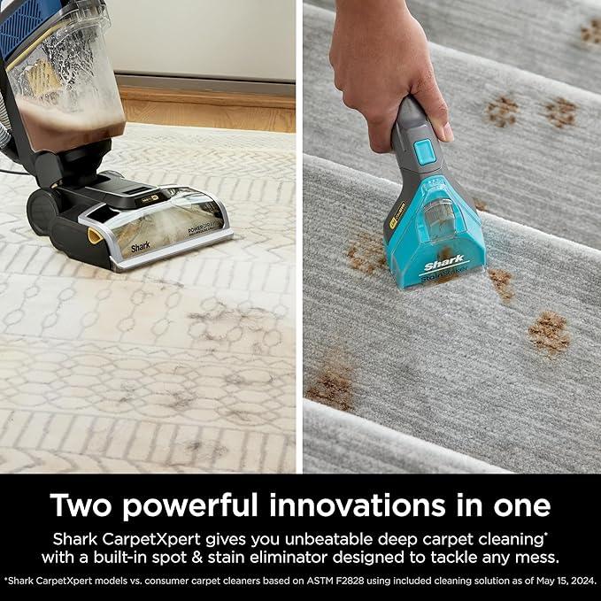 Shark Carpet Xpert Hair Pro with Stain Striker Upright Carpet, Area Rug & Upholstery Cleaner, Carpet Shampooer, 5 Tools, Navy, EX304 - NeatNest